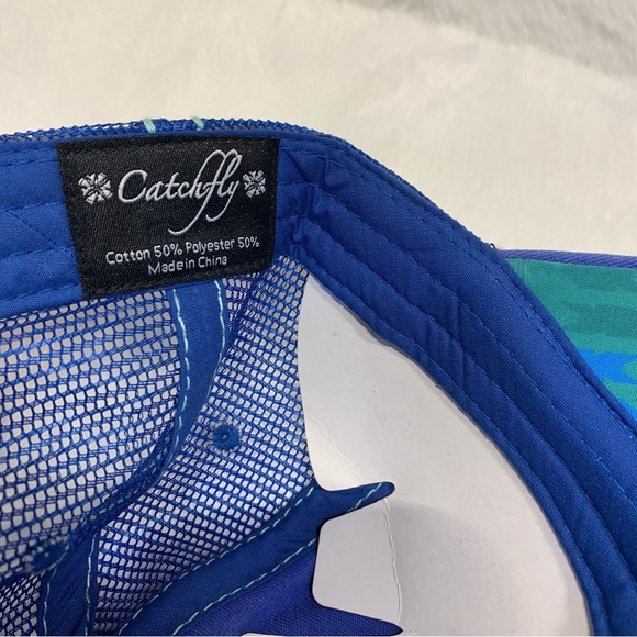 Catchfly Womens Hat Baseball Cap "YIPPIE KI-YAY" Arrows Mesh Cactus Blue - Picture 9 of 10